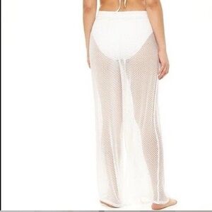 Jordan Taylor Sheer White Wide Leg Pants cover up